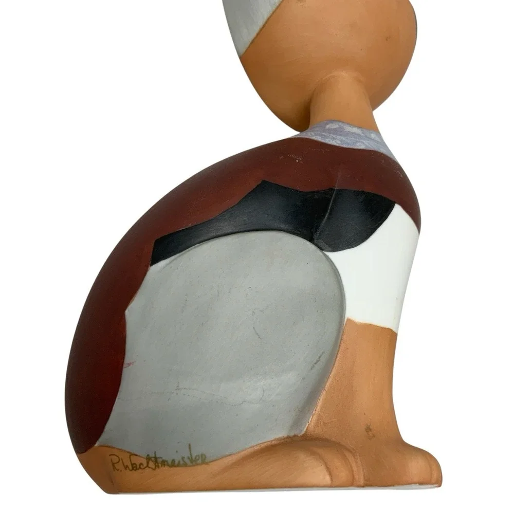 Goebel Rosina Wachtmeister Stella Cat Figurine Porcelain Modern Art Gold 7
